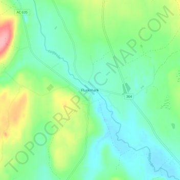 Flurkmark topographic map, elevation, terrain