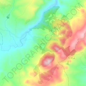 Joumine topographic map, elevation, terrain