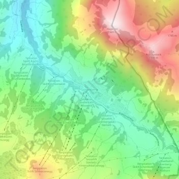 Sörenberg topographic map, elevation, terrain