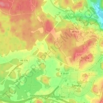 Torsjödal topographic map, elevation, terrain