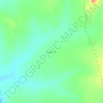 Kwahu topographic map, elevation, terrain