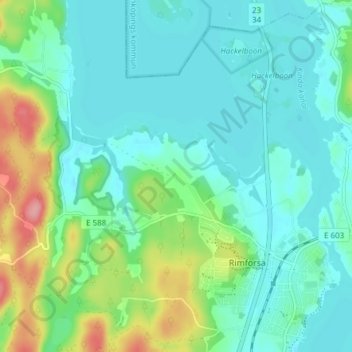 Hallstad topographic map, elevation, terrain