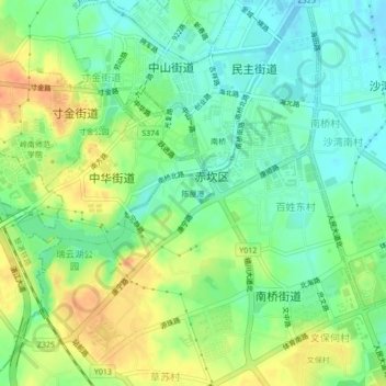 陈屋港 topographic map, elevation, terrain