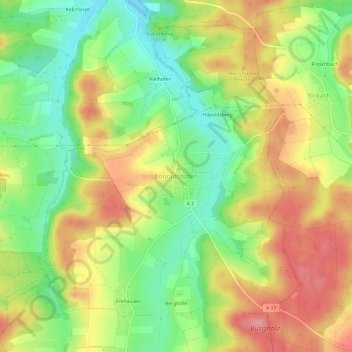 Konradshofen topographic map, elevation, terrain