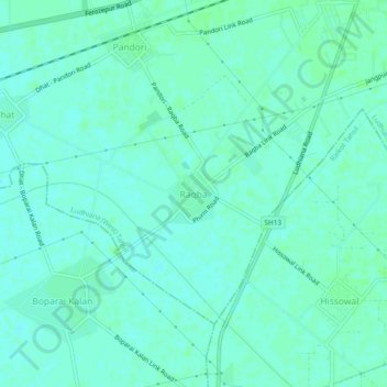 Raqba topographic map, elevation, terrain