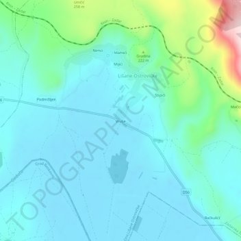 Vrulje topographic map, elevation, terrain