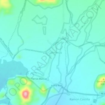Las Colmenas topographic map, elevation, terrain