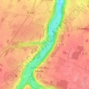Les Nerveaux topographic map, elevation, terrain