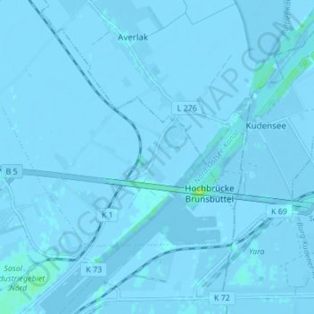 Blangenmoor topographic map, elevation, terrain