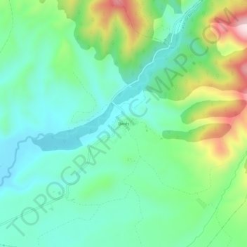 Biniés topographic map, elevation, terrain