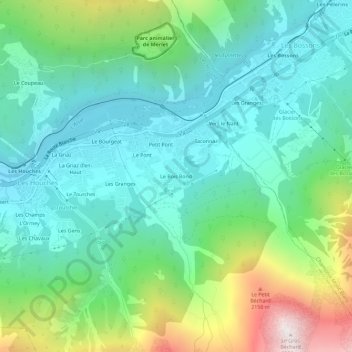 Le Bois Rond topographic map, elevation, terrain