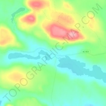 Klockträsk topographic map, elevation, terrain