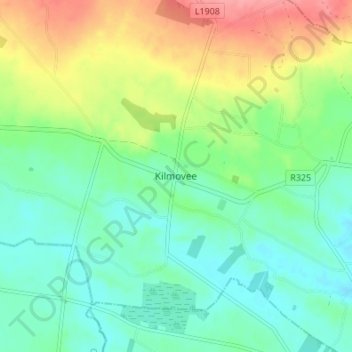 Kilmovee topographic map, elevation, terrain
