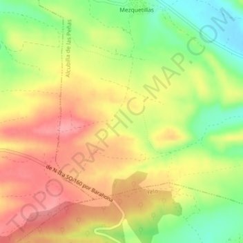 Los Arroyones topographic map, elevation, terrain