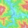 Višegrad topographic map, elevation, terrain