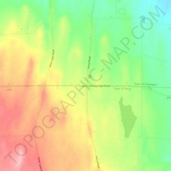 Lagrange topographic map, elevation, terrain