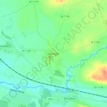 Annelöv topographic map, elevation, terrain