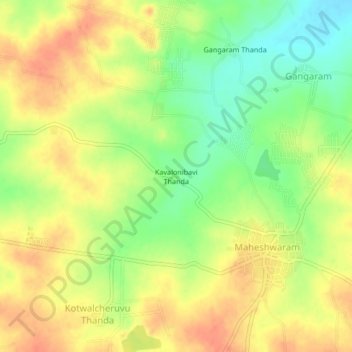 Kavalonibavi Thanda topographic map, elevation, terrain