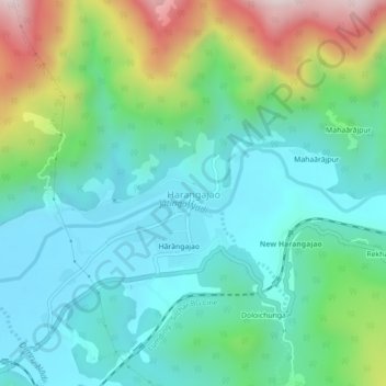 Harangajao topographic map, elevation, terrain