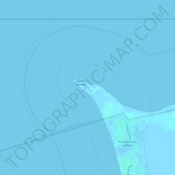 Punta La Playa topographic map, elevation, terrain
