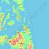 Surigao del Norte topographic map, elevation, terrain
