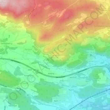 Sternberg topographic map, elevation, terrain