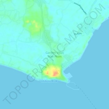 Garden Villas Mae Phim topographic map, elevation, terrain