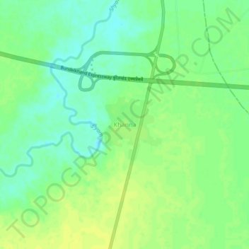 Khanna topographic map, elevation, terrain