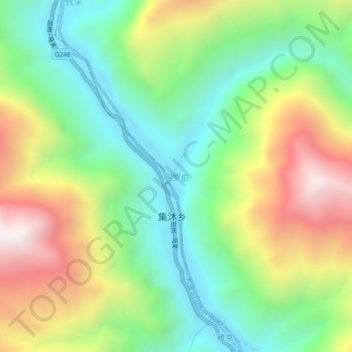 阿罗伯 topographic map, elevation, terrain