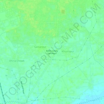 Balbir Colony Sansarpur topographic map, elevation, terrain
