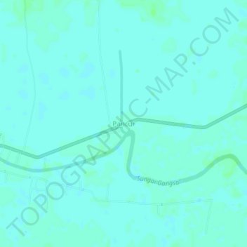 Pancur topographic map, elevation, terrain
