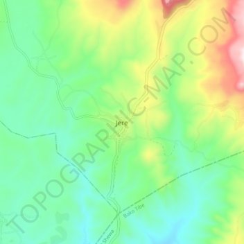 Jere topographic map, elevation, terrain