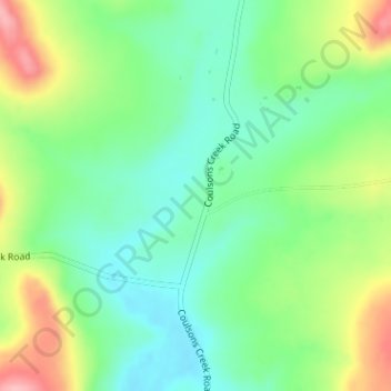 Coulsons Creek topographic map, elevation, terrain