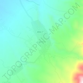 La Ulloa topographic map, elevation, terrain