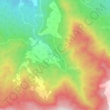 Kazhak topographic map, elevation, terrain