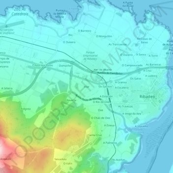 Vilar topographic map, elevation, terrain