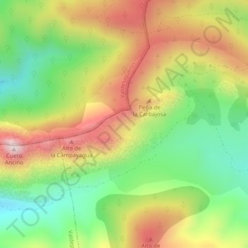 Galicia topographic map, elevation, terrain