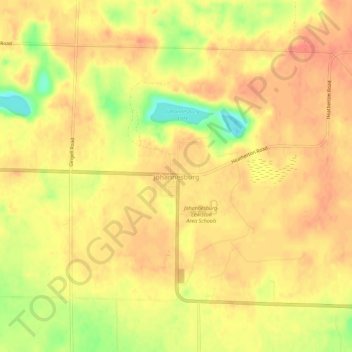 Johannesburg topographic map, elevation, terrain