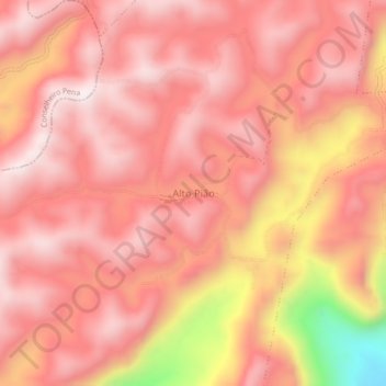 Alto Pião topographic map, elevation, terrain