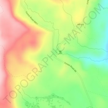Tire Junction topographic map, elevation, terrain