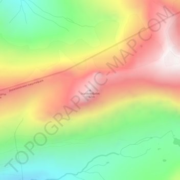 Storskredfjellet topographic map, elevation, terrain