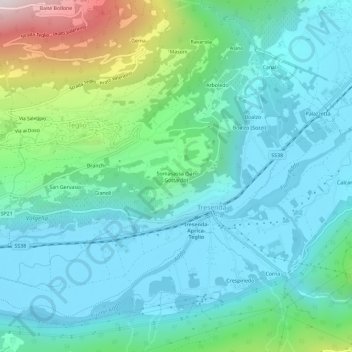 Somasassa (San Gottardo) topographic map, elevation, terrain