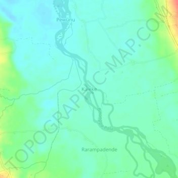Kaleke topographic map, elevation, terrain