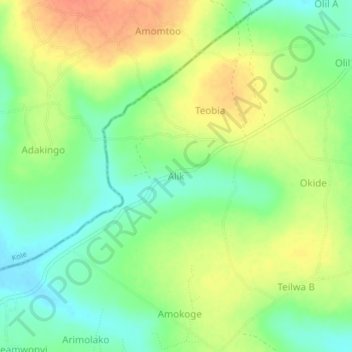 Alik topographic map, elevation, terrain