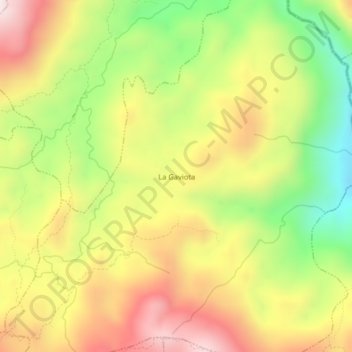 La Gaviota topographic map, elevation, terrain