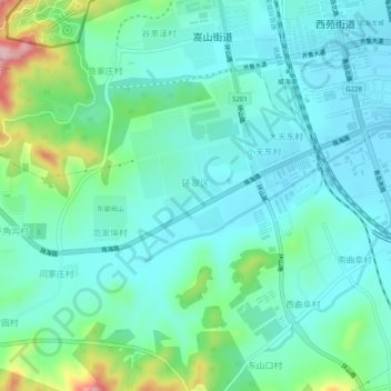 徐家疃村 topographic map, elevation, terrain