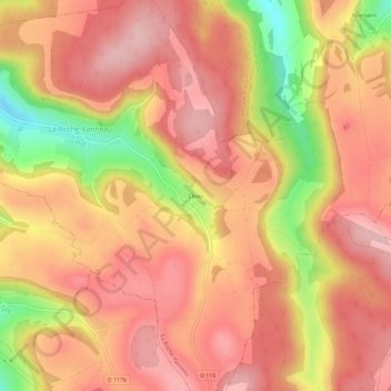 Clirey topographic map, elevation, terrain