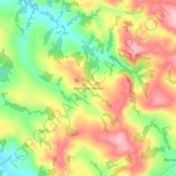 Morro dos Ventos topographic map, elevation, terrain