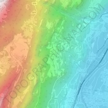 Patone topographic map, elevation, terrain