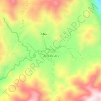 Little Baguio topographic map, elevation, terrain